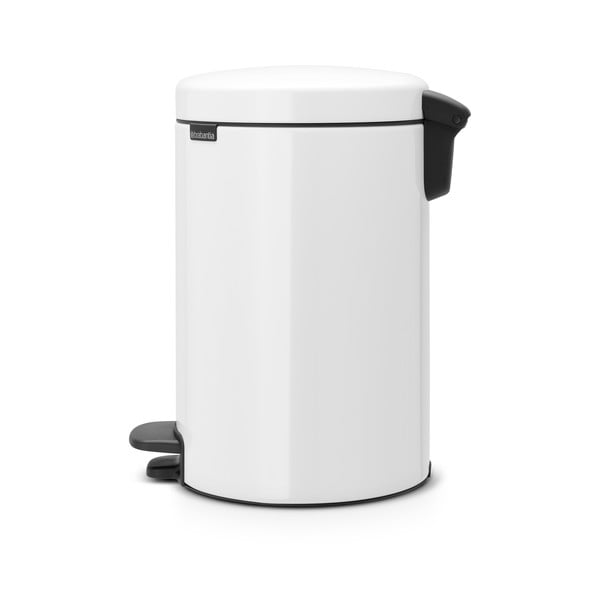 Bílý nášlapný ocelový odpadkový koš 12 l NewIcon – Brabantia