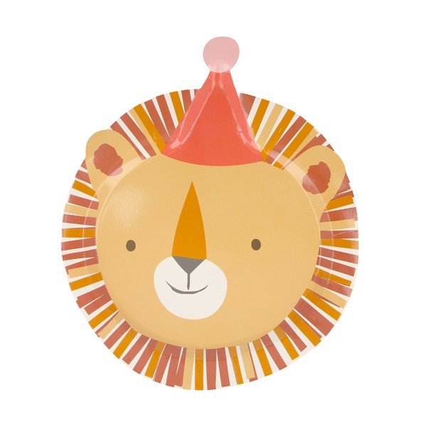 Papírové jednorázové tácky v sadě  8 ks Animal Parade – Meri Meri-image-3