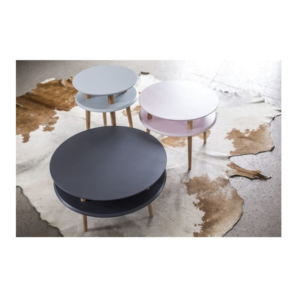 Růžový konferenční stolek Ragaba UFO, Ø 70 cm-image-3