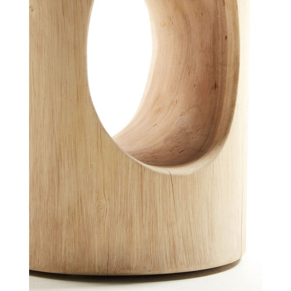 Kulatý odkládací stolek z masivu munggur ø 30 cm Halker – Kave Home-image-4