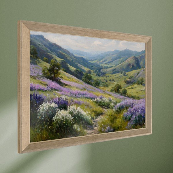 Tištěný obraz s rámem 75x56 cm Violet Hills – Styler-image-4