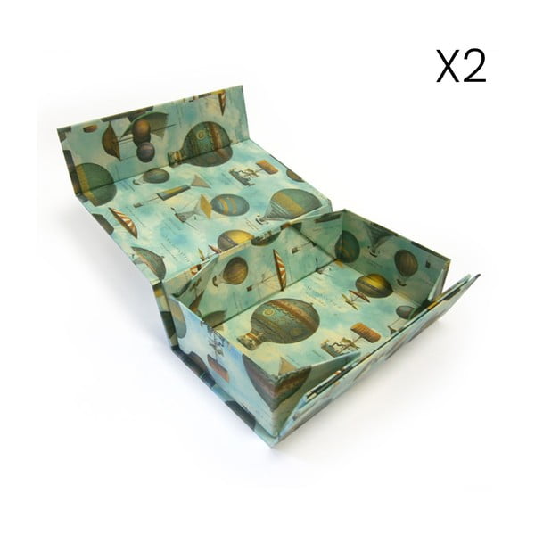 Dárkové krabice v sadě 2 ks 13x36 cm Air Balloon – Kartos-image-1