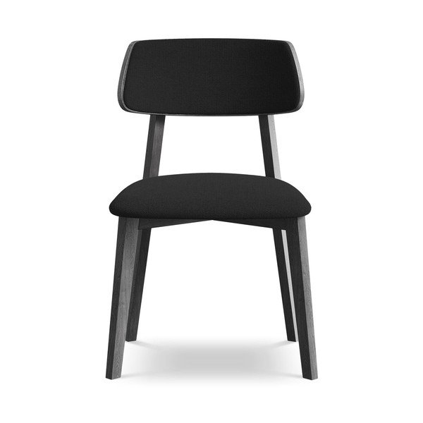 Černá jídelní židle z masivního dřeva Niu – Makamii-image-1