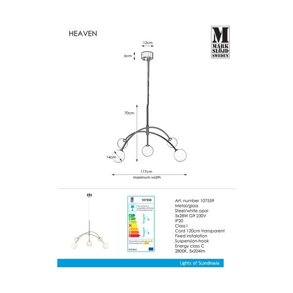Závěsné svítidlo Markslöjd Heaven, ø 117 cm-image-2