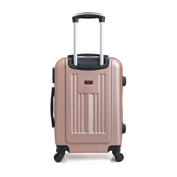 Cestovní kufr v barvě růžového zlata na kolečkách Hero Lipari, 37 l-image-2