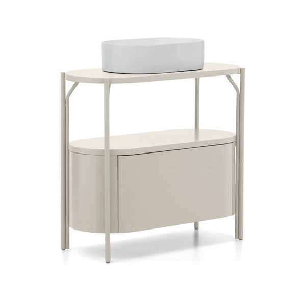 Bílá skříňka pod umyvadlo 90x81 cm Arely – Kave Home-image-4