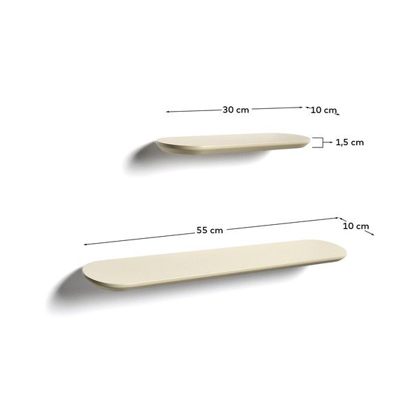 Béžové police v sadě 2 ks 55 cm Arely – Kave Home-image-4