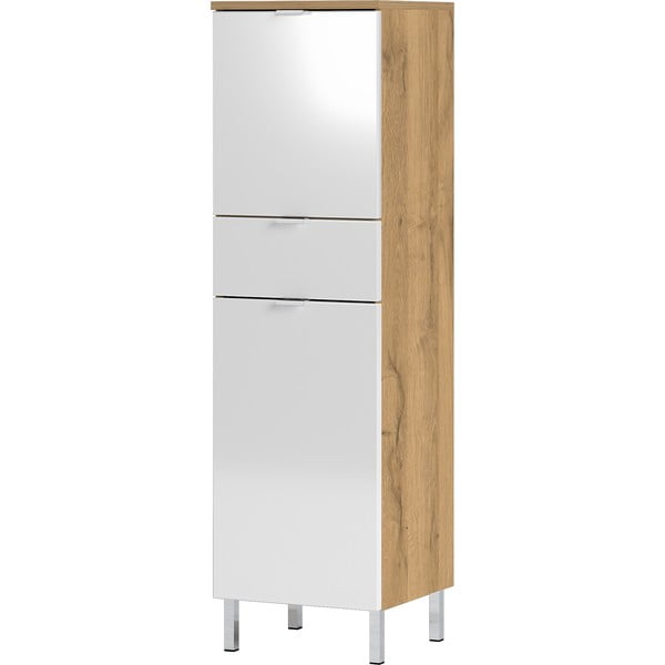 Bílá vysoká koupelnová skříňka 34x120 cm Mauresa - Germania