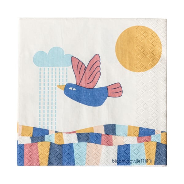 Papírové ubrousky v sadě 20 ks 33x33 cm Colorine – Bloomingville Mini-image-2