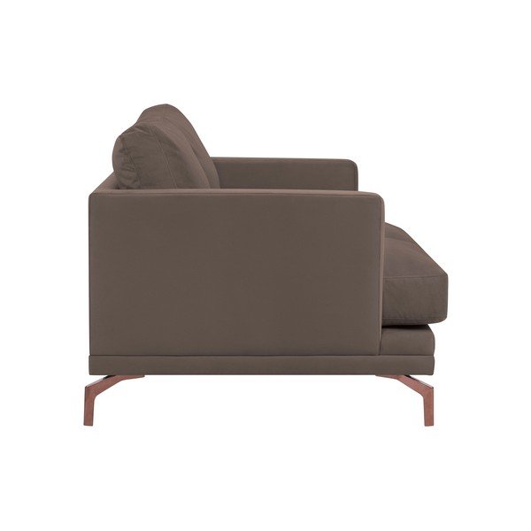 Hnědá dvoumístná pohovka s podnožím ve zlaté barvě Windsor & Co Sofas Jupiter-image-2