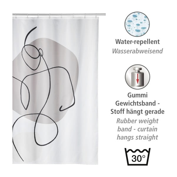 Sprchový závěs 180x200 cm Ladyline – Wenko-image-3