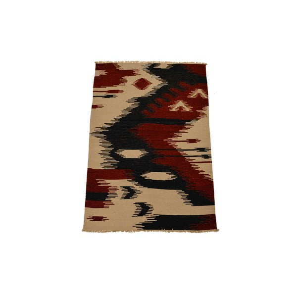 Ručně tkaný koberec Red Abstract, 140x200 cm
