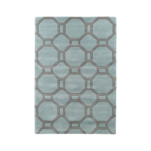 Modro-šedý koberec Think Rugs Tile, 90 x 150 cm