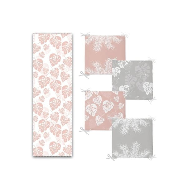 Set podsedáků a běhounu 5 ks Tropical Leaves – Mila Home