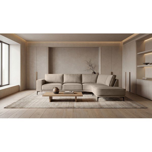 Světle hnědá rohová pohovka (pravý roh) Copenhagen – Scandic-image-1