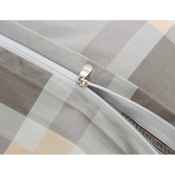 Hnědo-krémové 3dílné povlečení na jednolůžko z mikrosaténu 140x200 cm Henry – My House-image-4