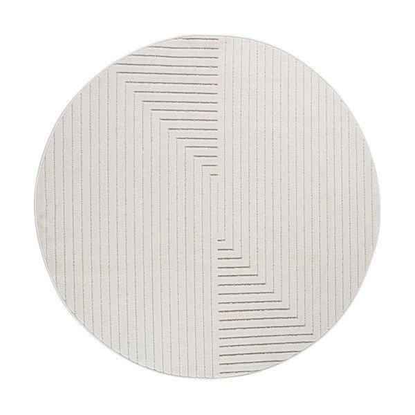 Krémový kulatý vnitřní a venkovní koberec ø 80 cm Nova 1202 – Ayyildiz Carpets