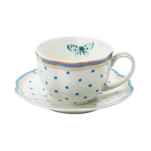 Porcelánový šálek s podšálkem Dottie od Lisbeth Dahl, 2 ks-image-1