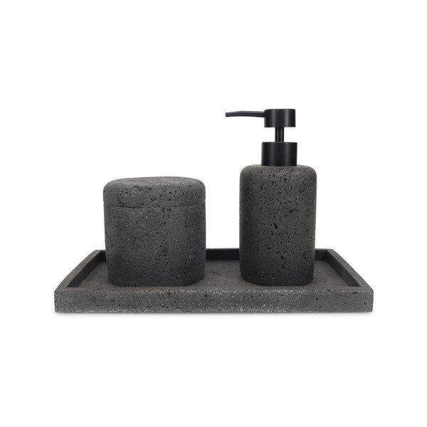 Tmavě šedý dávkovač mýdla z polyresinu 250 ml Suds – S|P Collection-image-3