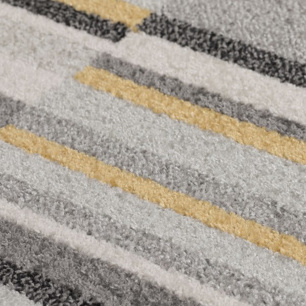 Šedo-žlutý koberec Flair Rugs Urban Lines, 60 x 220 cm