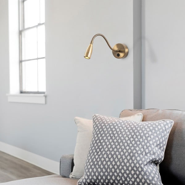 LED nástěnné svítidlo ve zlaté barvě Reading – Opviq lights-image-1