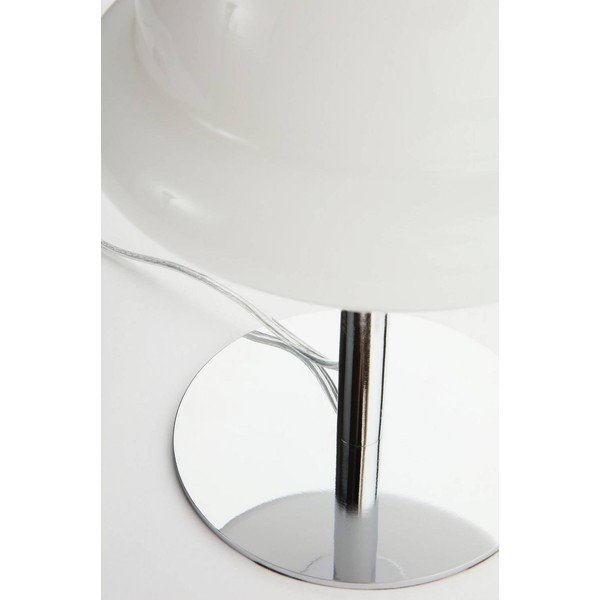 Bílá/v leskle stříbrné barvě stolní lampa z opálového skla (výška 26 cm) Bubba – Jotex-image-4