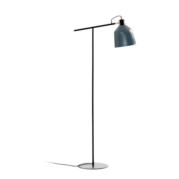 Stojací lampa v petrolejové barvě s kovovým stínidlem (výška 147 cm) Olimpia – Kave Home
