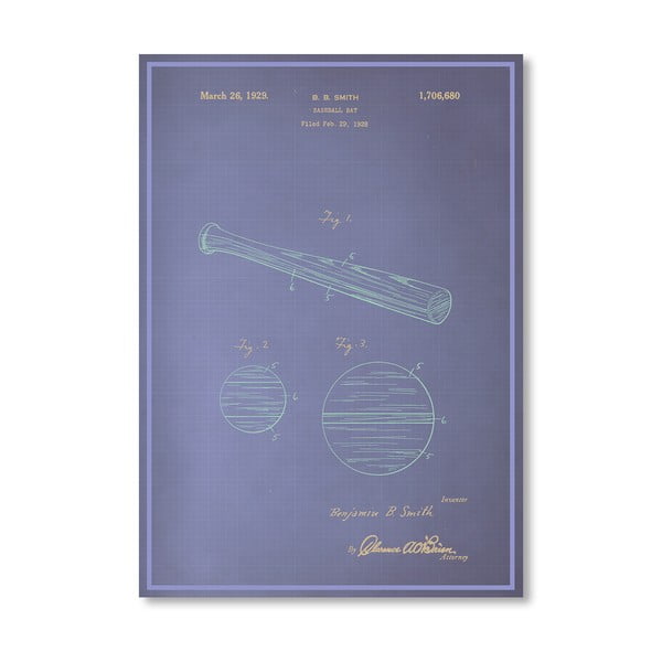 Plakát Baseball Bat, 30x42 cm