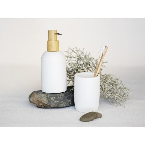 Bílý kelímek na zubní kartáčky z polyresinu Altavalle – Wenko-image-3