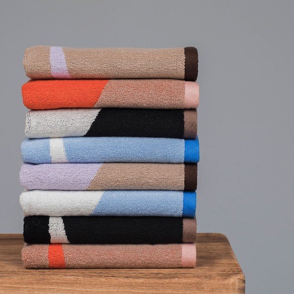 Černobílé ručníky v sadě 2 ks z Bio bavlny 50x90 cm Nova Arte – Mette Ditmer Denmark-image-2