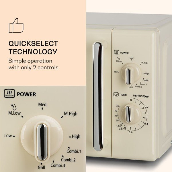 Béžová mikrovlnná trouba Klarstein Caroline-image-2