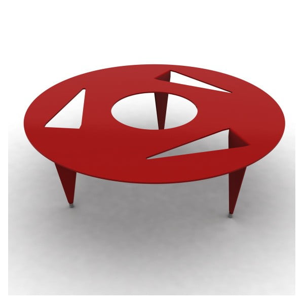 Červený stolek Caoscreo Puntable