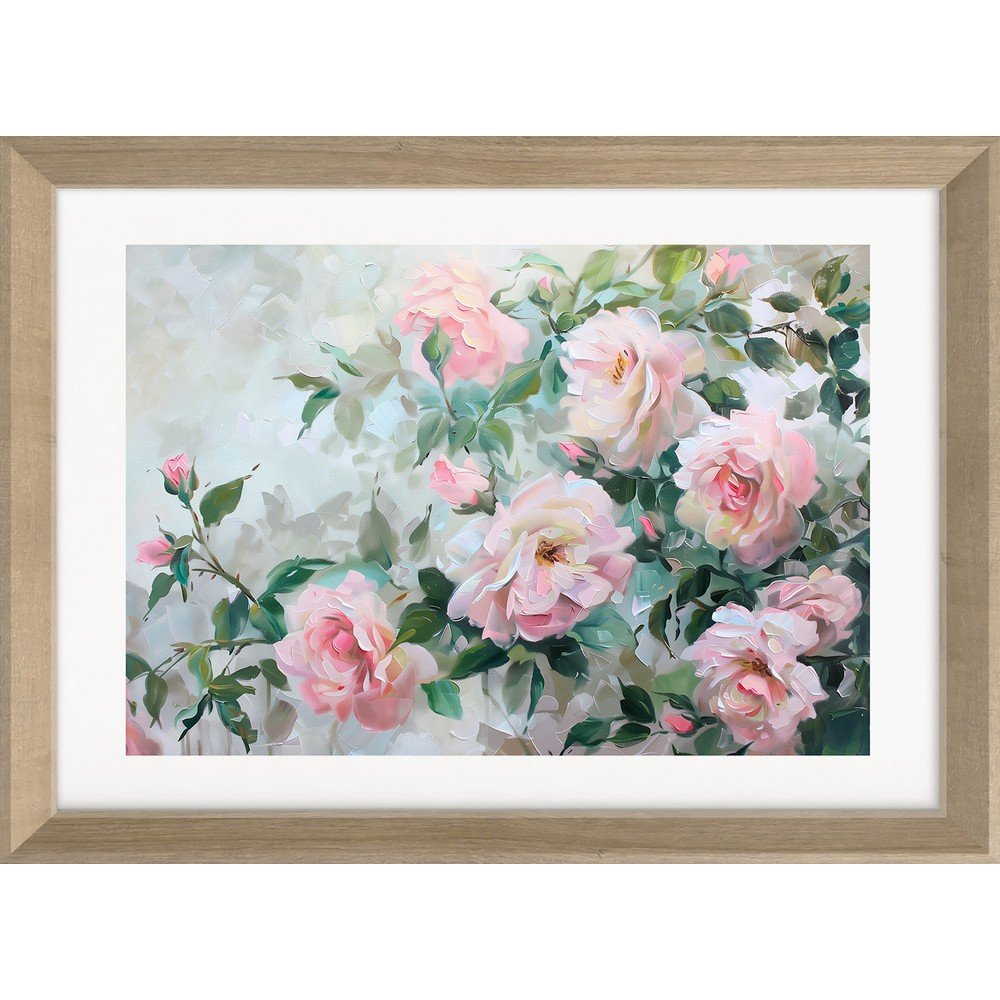 Tištěný obraz s rámem 75x56 cm Blooming Roses – Styler