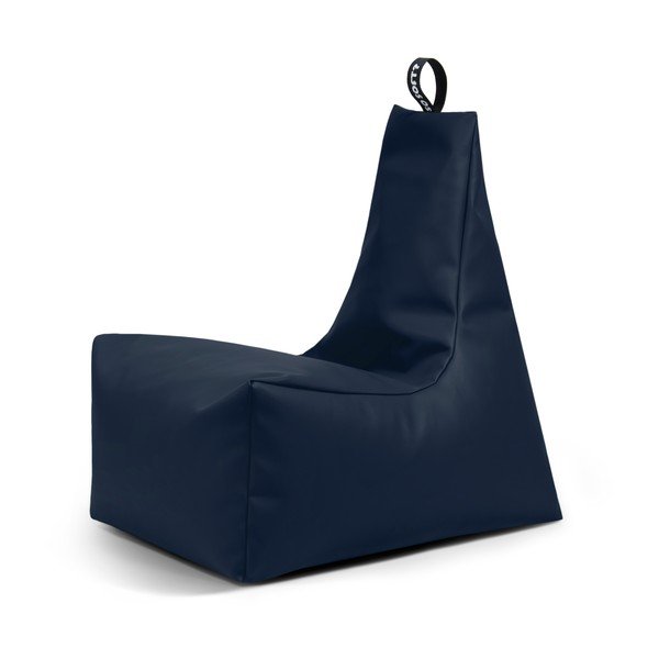 Tmavě modrý sedací vak z imitace kůže Icy XL – So Soft?