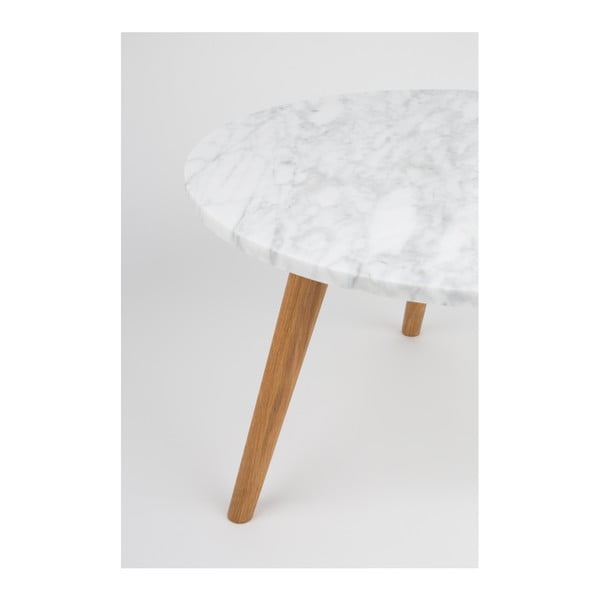 Odkládací stolek s deskou v dekoru kamene Zuiver, ⌀ 40 cm-image-3