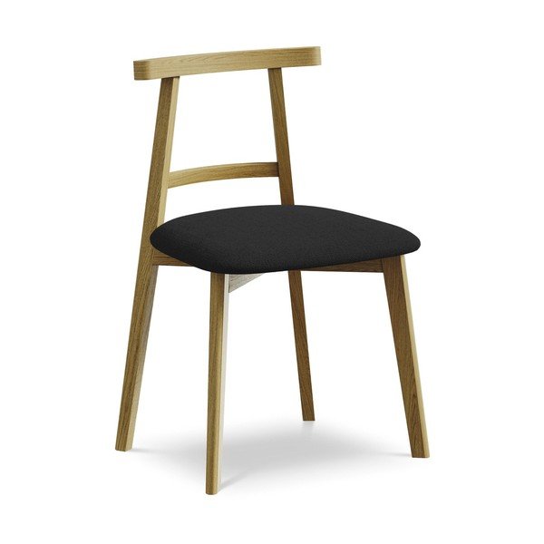 Černá jídelní židle z masivního dřeva Ohelo – Makamii