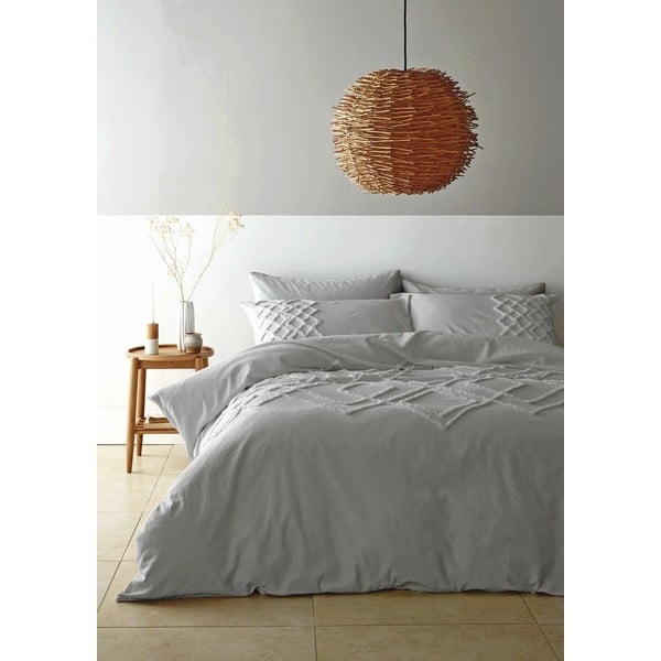 Šedé bavlněné povlečení Pineapple Elephant Diamond, 200 x 200 cm-image-1