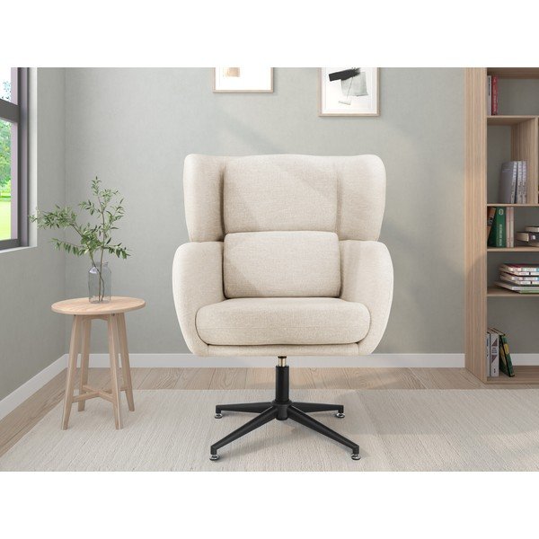 Bílé sametové křeslo ušák Vanessa – Støraa-image-2