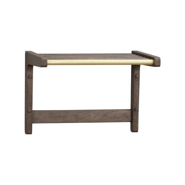 Tmavě hnědý nástěnný věšák z dubového dřeva Inverness - Rowico-image-2