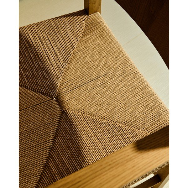 Jídelní křeslo s područkami z dubového dřeva v přírodní barvě Idun – Kave Home-image-3