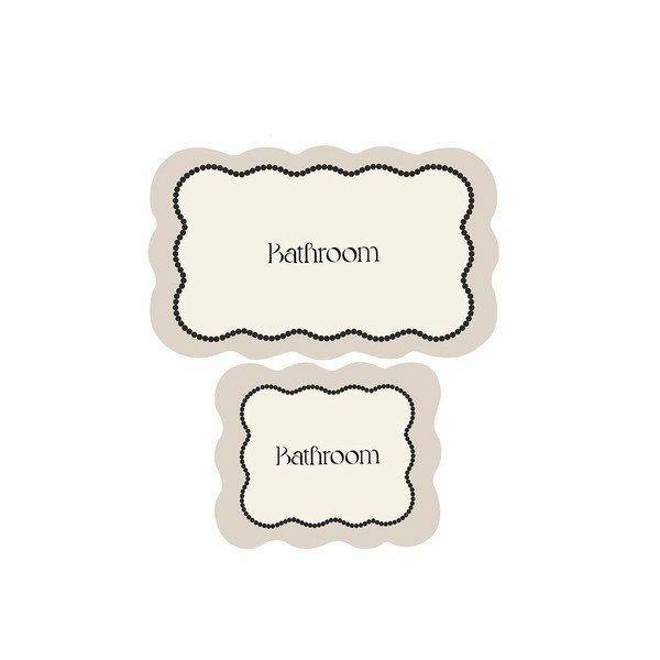 Krémové koupelnové předložky v sadě 2 ks 60x100 cm Bounde – Foutastic