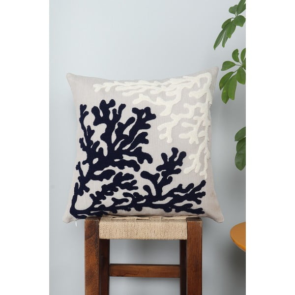 Lněný dekorační polštář 43x43 cm Mercan – Mioli Decor-image-1