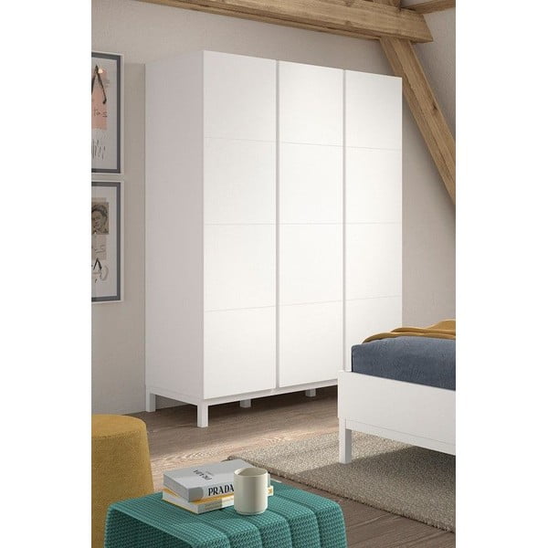 Bílá dětská šatní skříň 149x196x58 cm Eva – Vipack-image-1