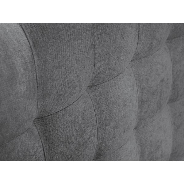 Šedá boxspring postel s úložným prostorem 200x200 cm Jade – Mazzini Beds-image-1