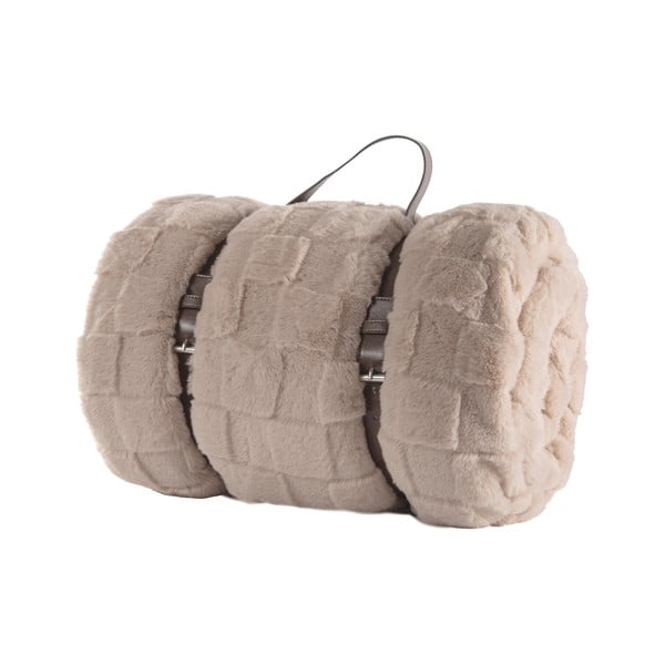 Béžová deka z mikroplyše 150x200 cm Rava – Tiseco Home Studio-image-4