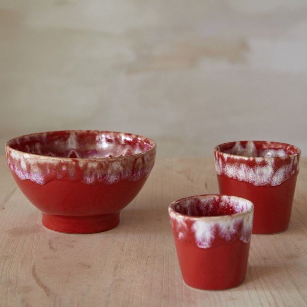 Červené mísy v sadě 4 ks z kameniny ø 15 cm Latte – Costa Nova-image-1