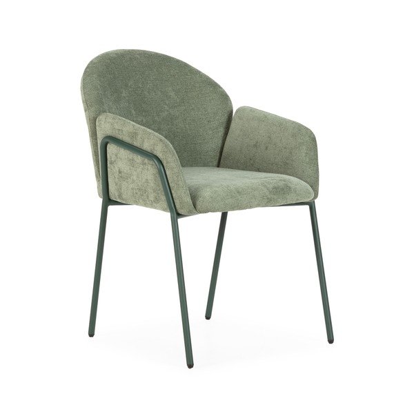 Zelená čalouněná jídelní křesla v sadě 2 ks Aslin – MOME