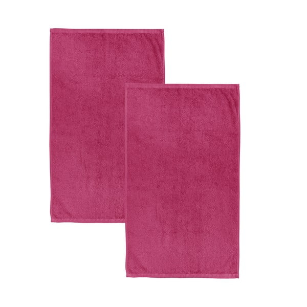 Tmavě růžové rychleschnoucí/froté bavlněné osušky v sadě 2 ks 90x140 cm Quick Dry – Catherine Lansfield