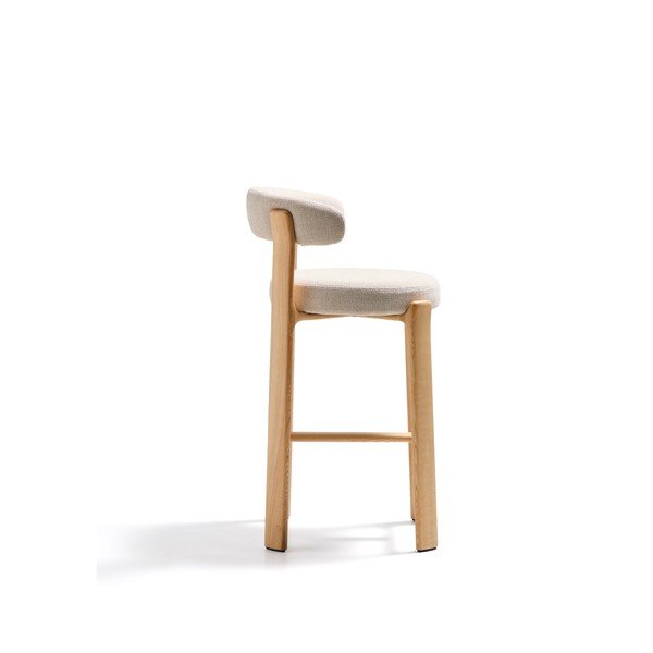 Béžová/ve světle přírodní barvě barová židle z jasanového dřeva (výška sedáku 75 cm) Granite – Kave Home-image-3