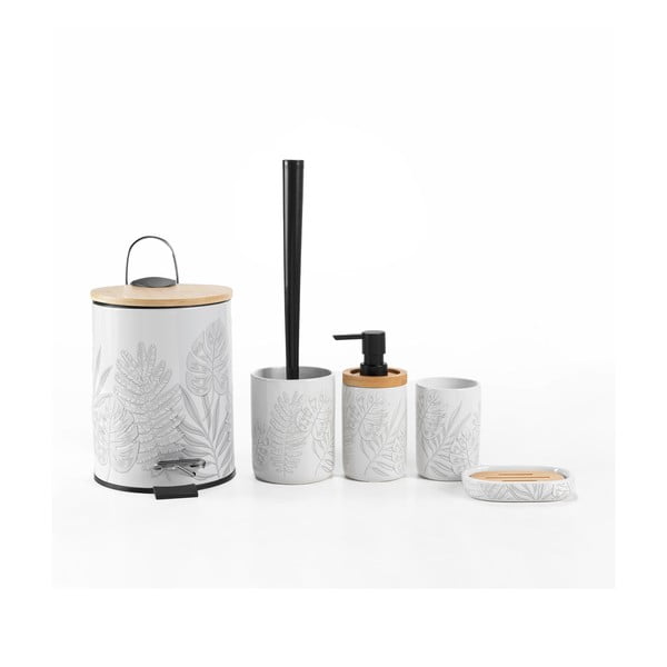 Bílý nášlapný kovový odpadkový koš 3 l Amber – douceur d'intérieur-image-2